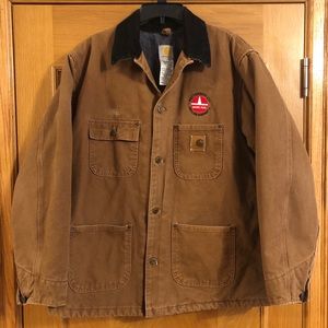 Carhartt C02 Blanket Lined Chore Coat Jacket Sz L